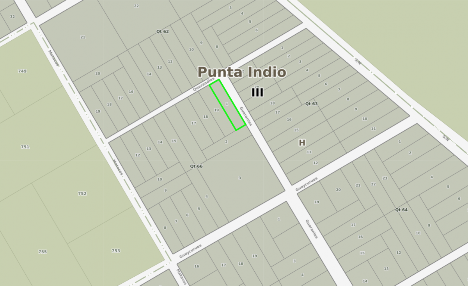 Lote De 20x80 En Esq. Calles Querandies Y Guaranies De Punta Indio, Provincia De Buenos Aires.