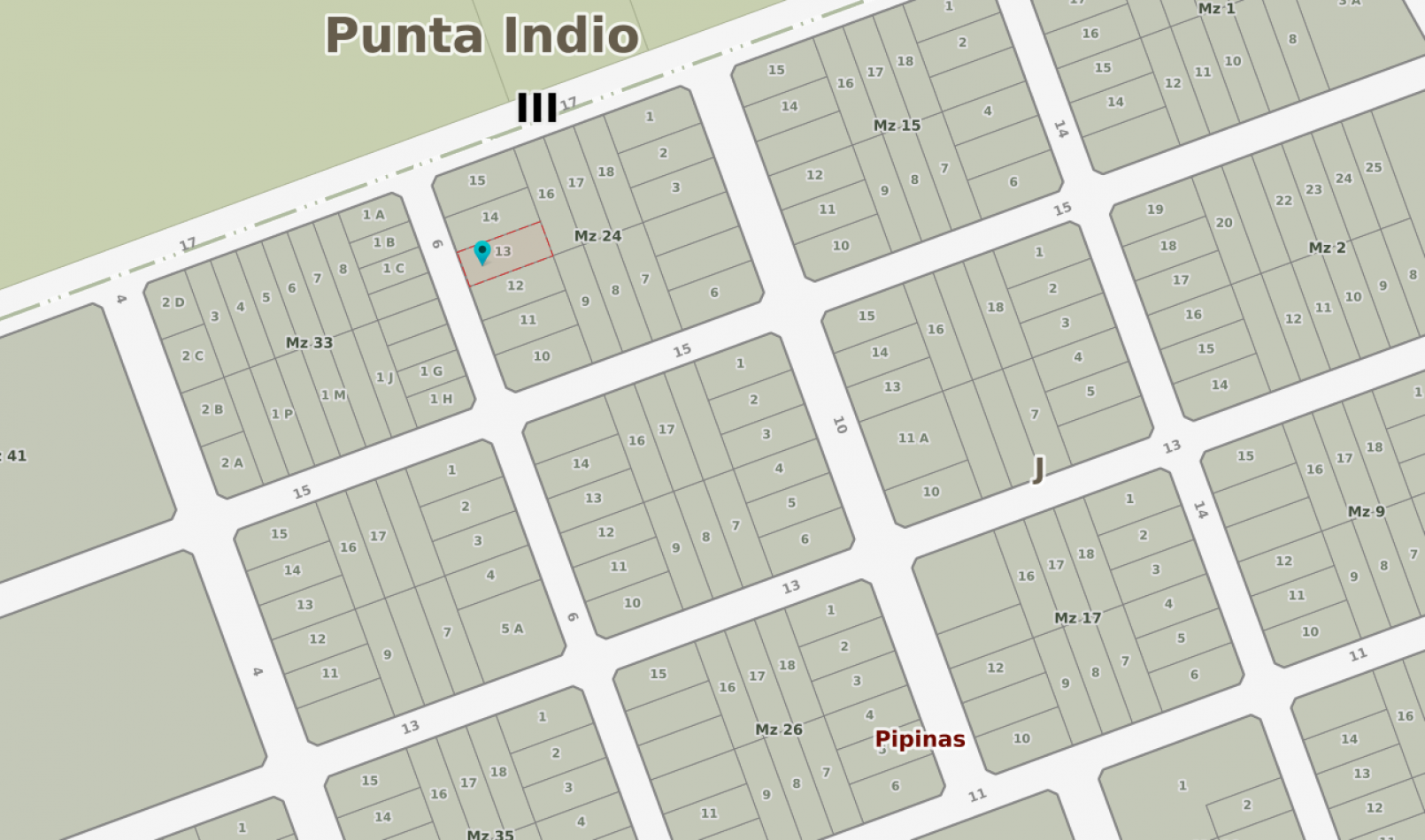 Lote De 16x39 En Pipinas, Punta Indio.