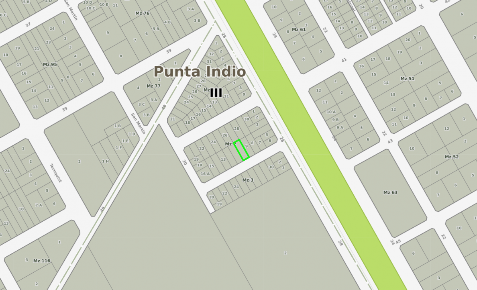 Lote De 10x30 En Calle 43 E/ 26 Y 30 De Veronica, Partido De Punta Indio